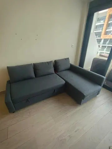 Ikea L Shape Sofa cum bed with big storage in L , and You can fix the L left and right any side