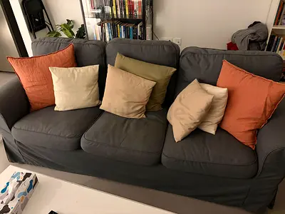 IKEA 3 Seater Coach Gray