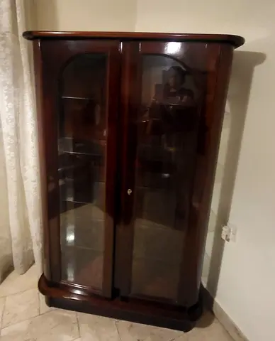 Solid Wooden 8 Seater Table with cabinet and side board. 8 chairs also included.