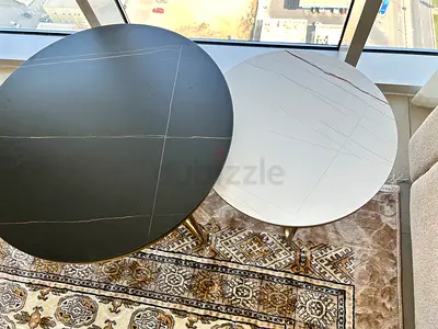 Elegant Coffee Tables Set with Marble Finish