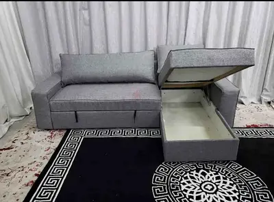 Lshape ikea sofa bed grey color