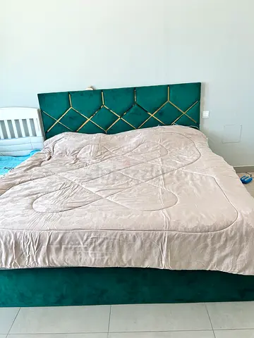 Elegant Bed with Unique Headboard