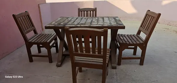 Chair and table