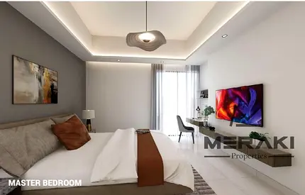 A three-bedroom apartment with a living room at a very attractive price, with only 5% down payment and super luxury finishing,in a strategic location