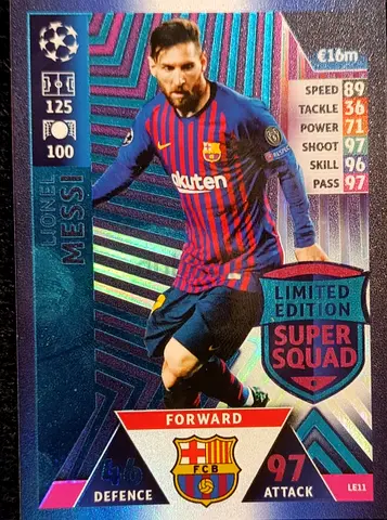 Limited Edition Lionel Messi Super Squad Card