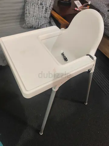 Gently Used White High Chair for Your Little One