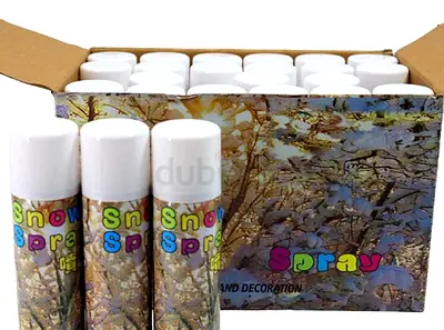 Brand New Decorative Snow Spray (24 peices) - Perfect for Festive Occasions!