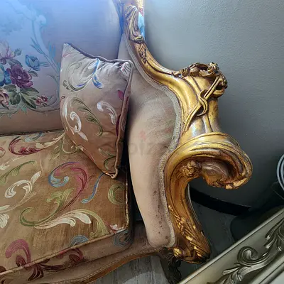 Elegant Vintage Sofa Set with Intricate Detailing