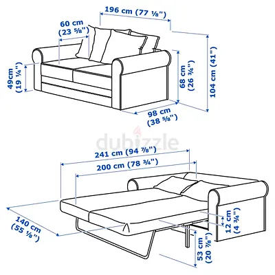 Comfortable Sofa Bed with Dimensions for Every Space