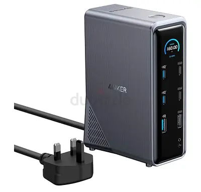 Anker Prime Charging Docking Station, 14-Port
with 160W Max Output Built-In GaN AC-DC Power 10Gbps D