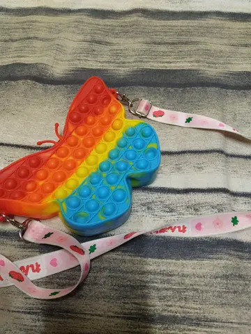 Colorful Butterfly Pop It Fidget Toy Bag