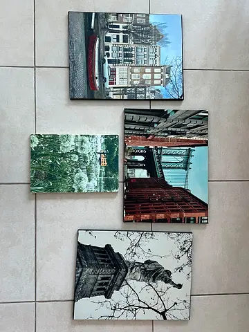 Collection of art prints and frames