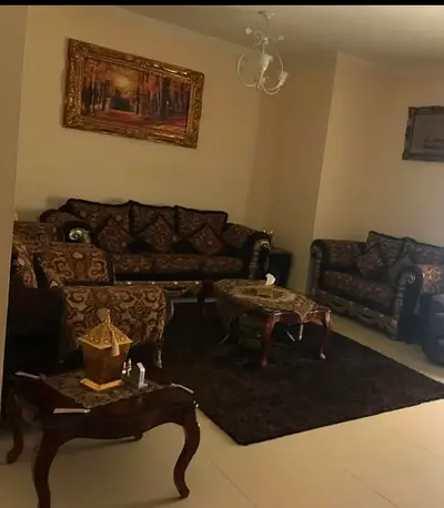 Elegant Living Room Sofa Set with Decorative Coffee Table