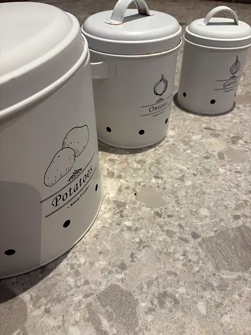 Charming Set of Vintage Kitchen Canisters