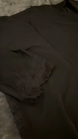 Elegant Black Abaya with Beautiful Embroidery