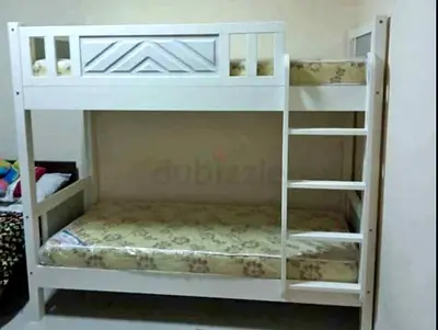 Sturdy White Bunk Bed for Kids