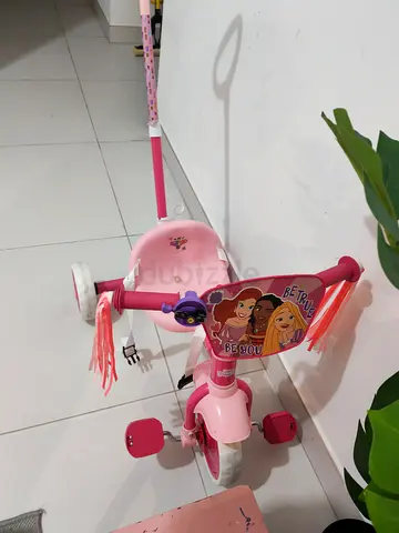 Charming Pink Tricycle with Parent Push Handle and basket