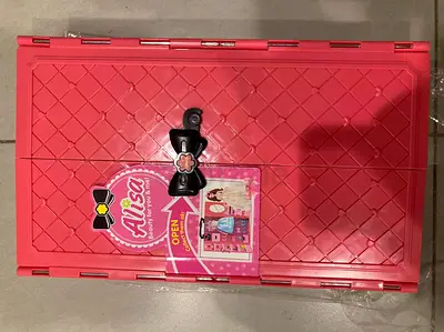 Cute Pink Dollhouse Storage Organizer for Kids