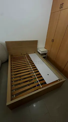 Bed for sale (210cm x 155cm) and nightstand included
