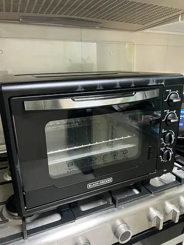 Toaster Oven with Double Grill,  90-230° Temp Control, Double Glass Door.