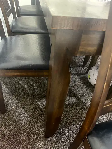 Elegant Wooden Dining Table Set with Chairs