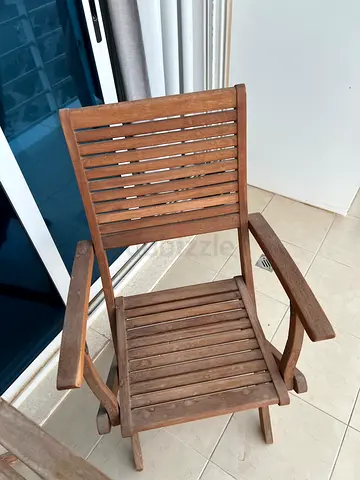 Outdoor Wooden Lounge Chair and table for Sale