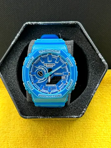 Casio G-shock MANGA THEME world time mens watch GA-2100MNG-7AJR Limited Model Blue color