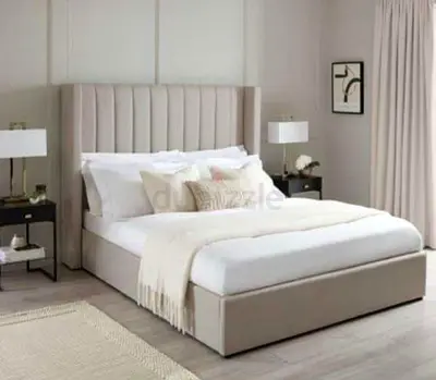 Elegant Queen Bed with Luxurious Upholstery