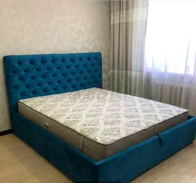 Elegant Design Blue Bed for Sale