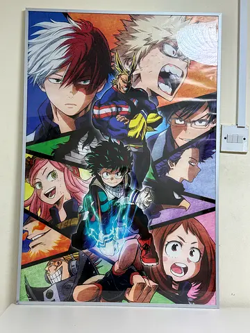 Vibrant My Hero Academia Wall Art Poster.