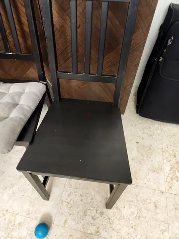 Sturdy Black Wooden Dining Chair