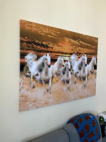Very Big Canvas Wall Art Frame - Running Horses