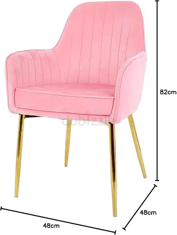 Elegant Pink Upholstered Dining Chairs