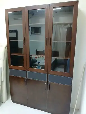 Elegant Brown Wooden Display Cabinet