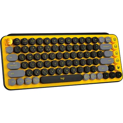 Logitech POP KEYS Wireless Keyboard - Retro Yellow Style