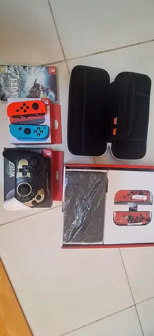 Zelda Nintendo Switch Bundle with Controllers and Accessories + 3 Games 1. Zelda TOTK,BOTW,Minecraft