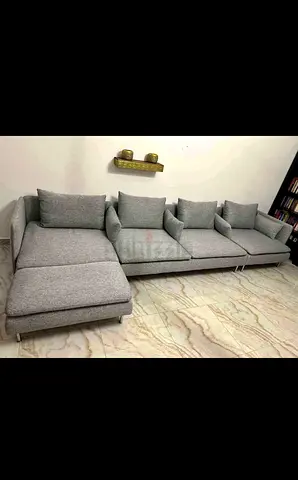 Comfortable grey sectional sofa for sale