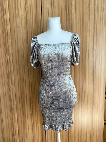 HM velvety dress XS