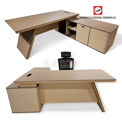Sleek Modern OfficeL_ Desk with Storage