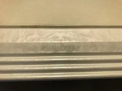 Solid Wood Nightstand with White Marble Finish