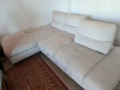 Cozy L-Shaped Fabric Sofa for Sale