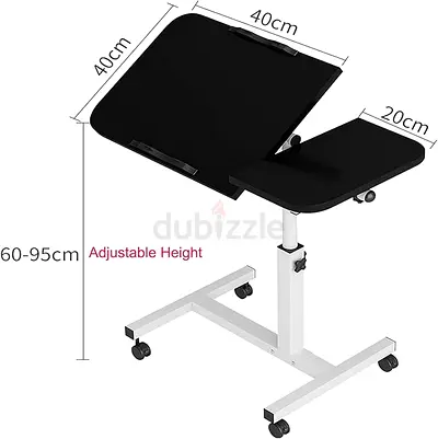 Adjustable Height Rolling Table for Home Office