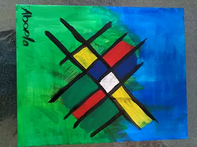 An abstract painting titled At the Core