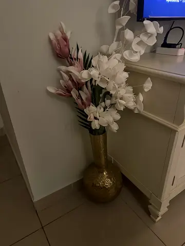 Flowers and pot