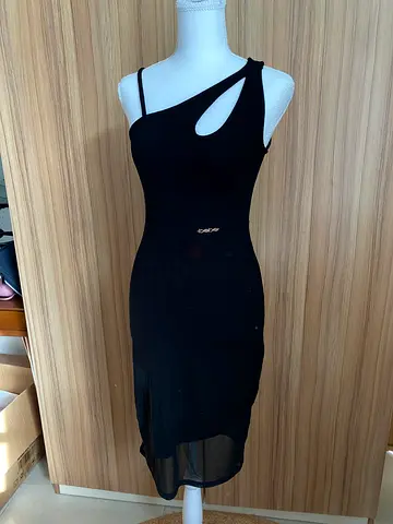 Bebe black cotton dress XS