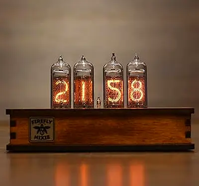 Nixie Star Tube Clock with New and Easy Replaceable IN-14 Tubes - Motion Sensor - Visual Effects