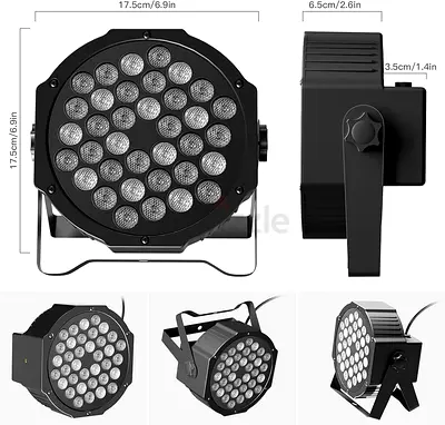 LED Par Light, RGB 36 LED Stage Lights Console 7CH Control 7 Modes Par Can Lights