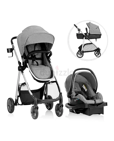 Evenflo Omni Plus Modular Travel System Stroller and Infant Car Seat Combo, Lightweight, Durable, Hi