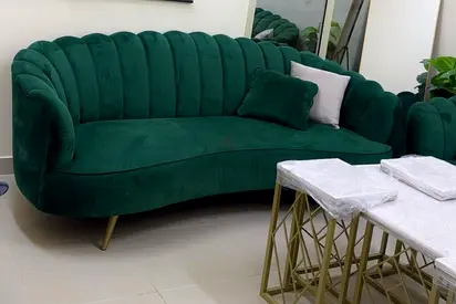 Elegant Green Velvet Sofa for Sale