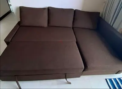 Comfortable L-Shaped Brown Sofa for Sale